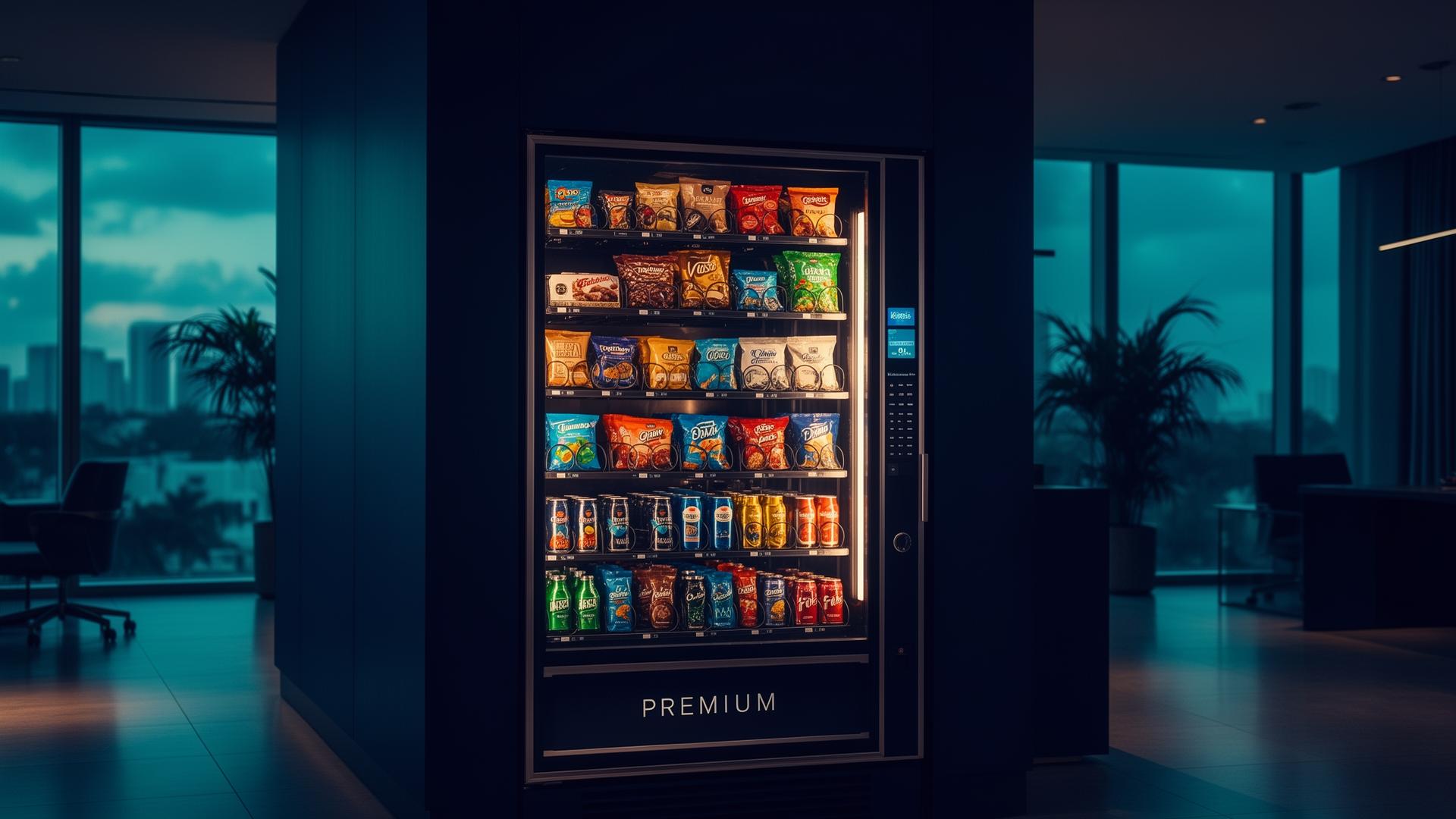 Premium vending machine in a modern Miami office